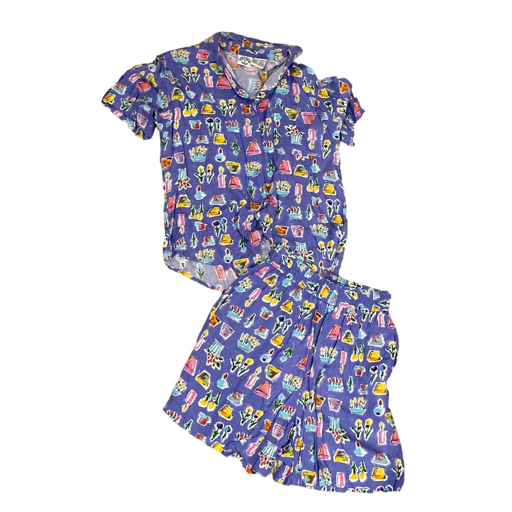 2 Piece Vintage Plant Design Outfit